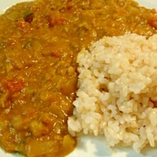 野菜スープでカレー